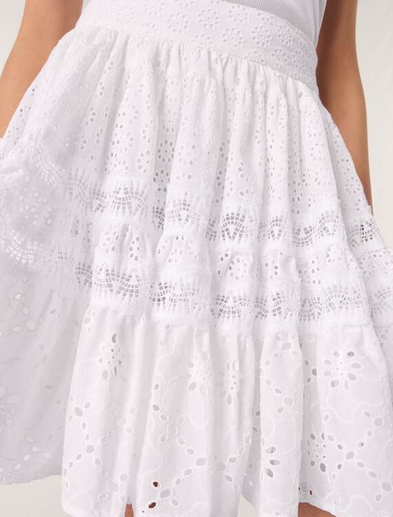 Short embroidered skirt - Skirts & Shorts - MAJE