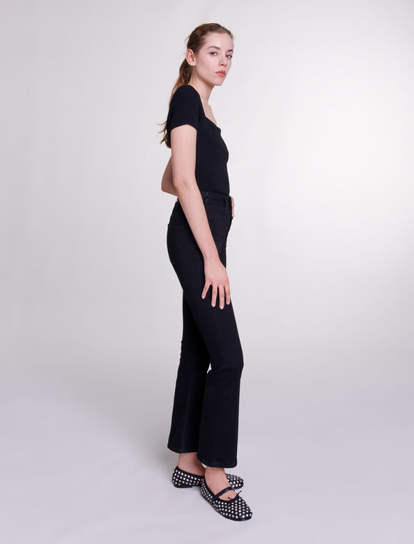 maje : Trousers & Jeans 顏色 黑色/BLACK