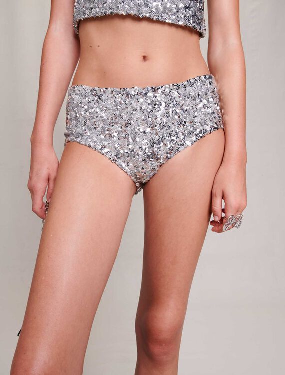 Sequinned briefs - T-Shirts - MAJE