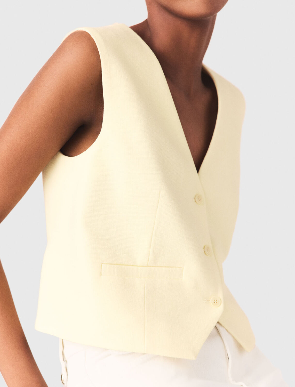 Tailored jacket : Tops color Pale Yellow