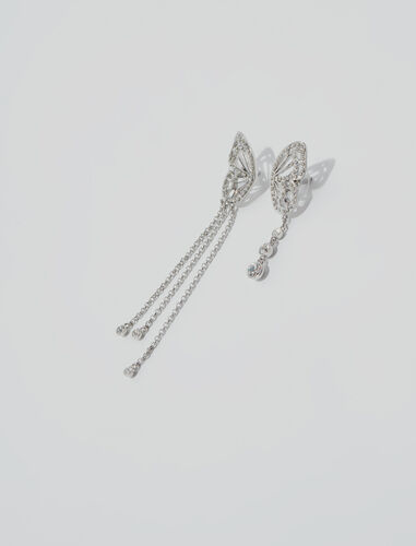 Butterfly earrings : Jewelry color Silver
