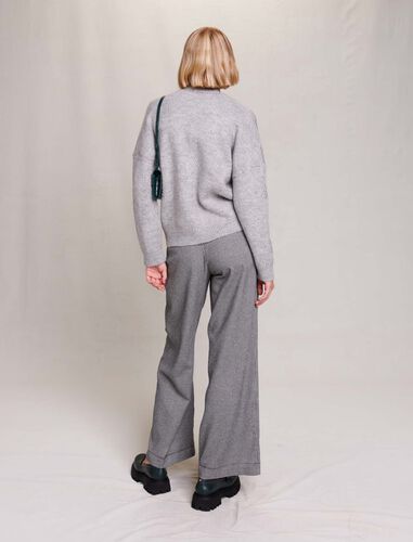 Cardigan with clover studs : Sweaters & Cardigans color Grey