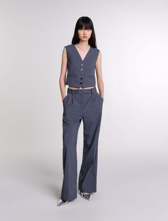 Rhinestone jacket : null color Grey rhinestone  tennis stripe