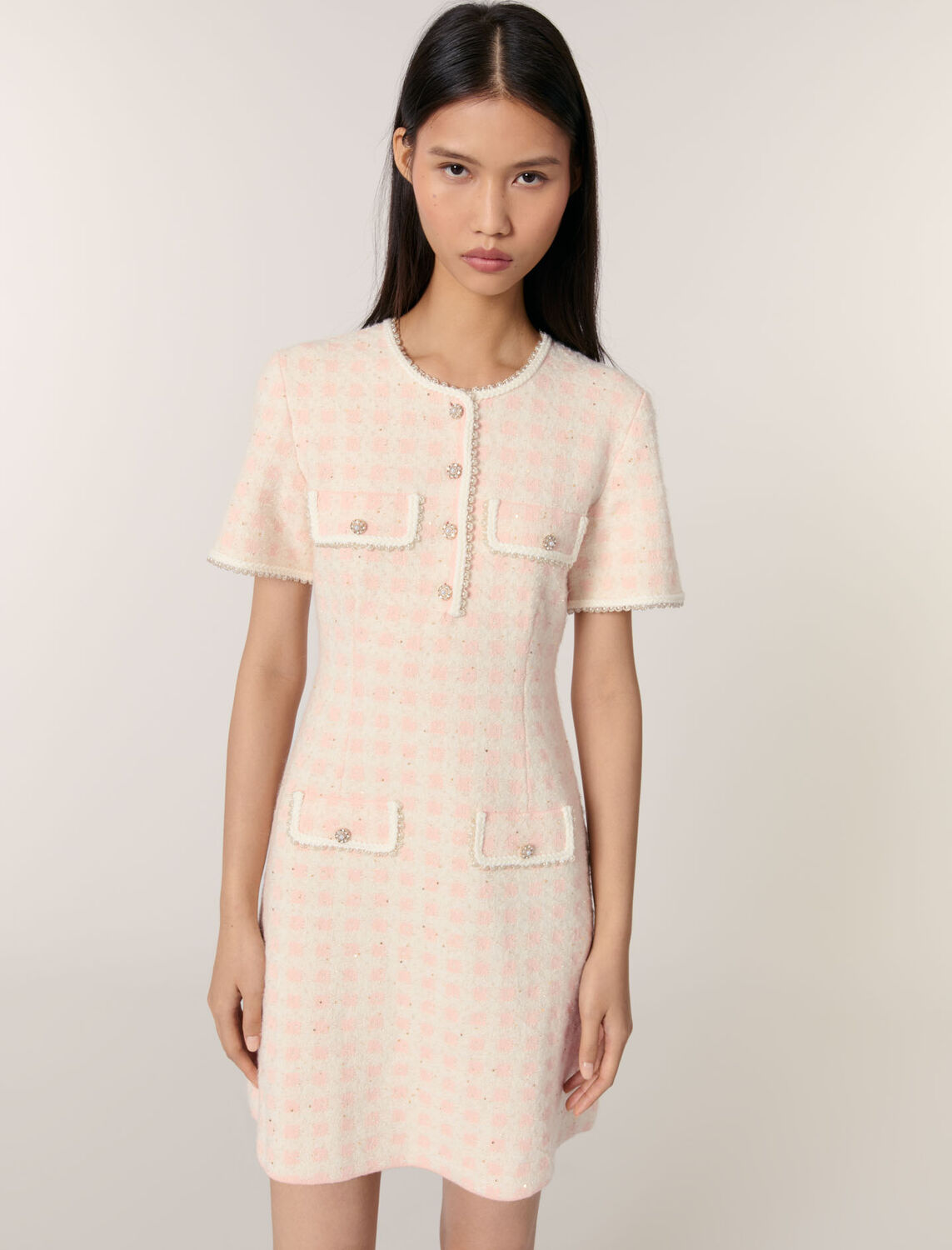 Maje : Dresses 顏色 粉色淡褐色/