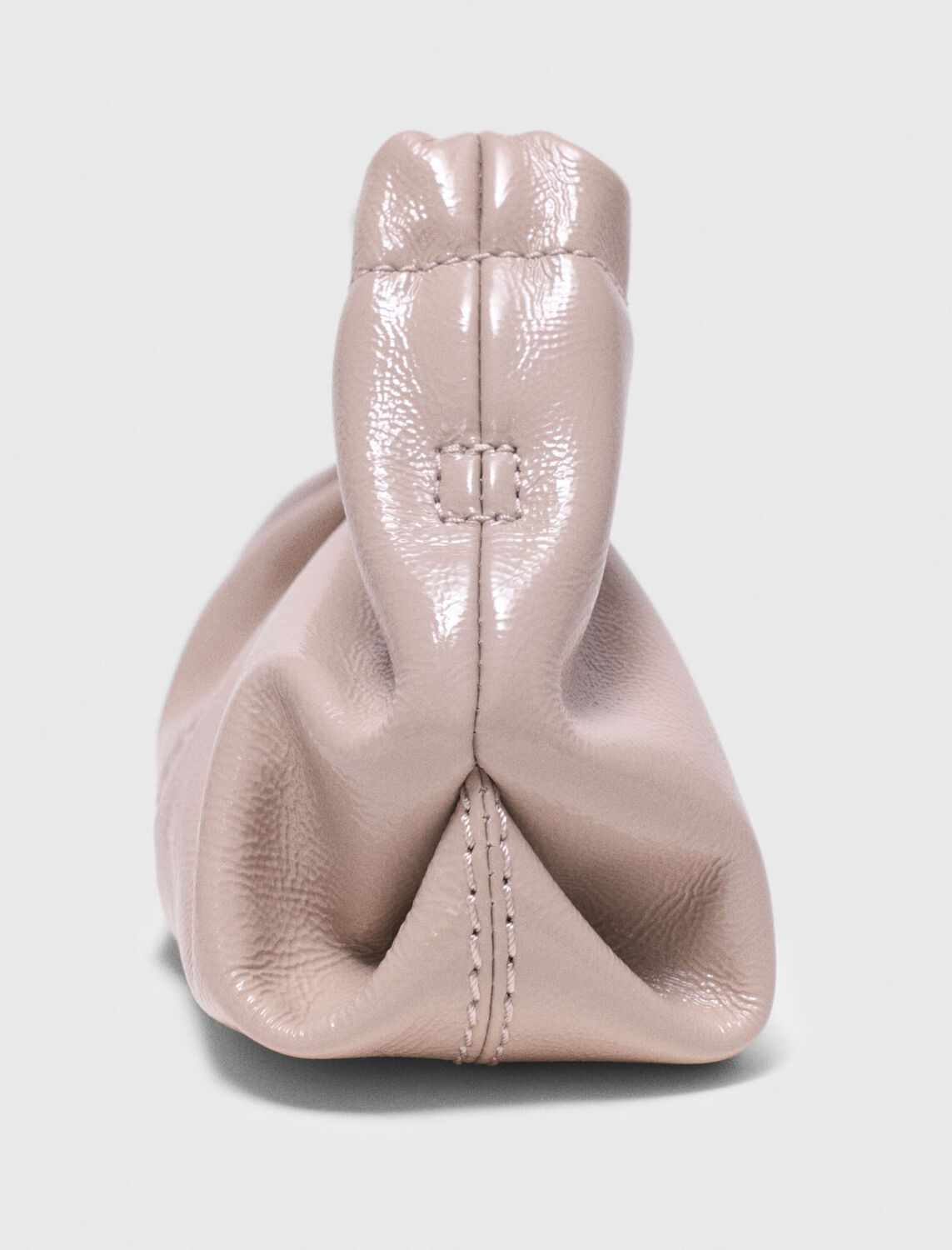 Mini naplak leather clutch : Small leather goods color mastic beige