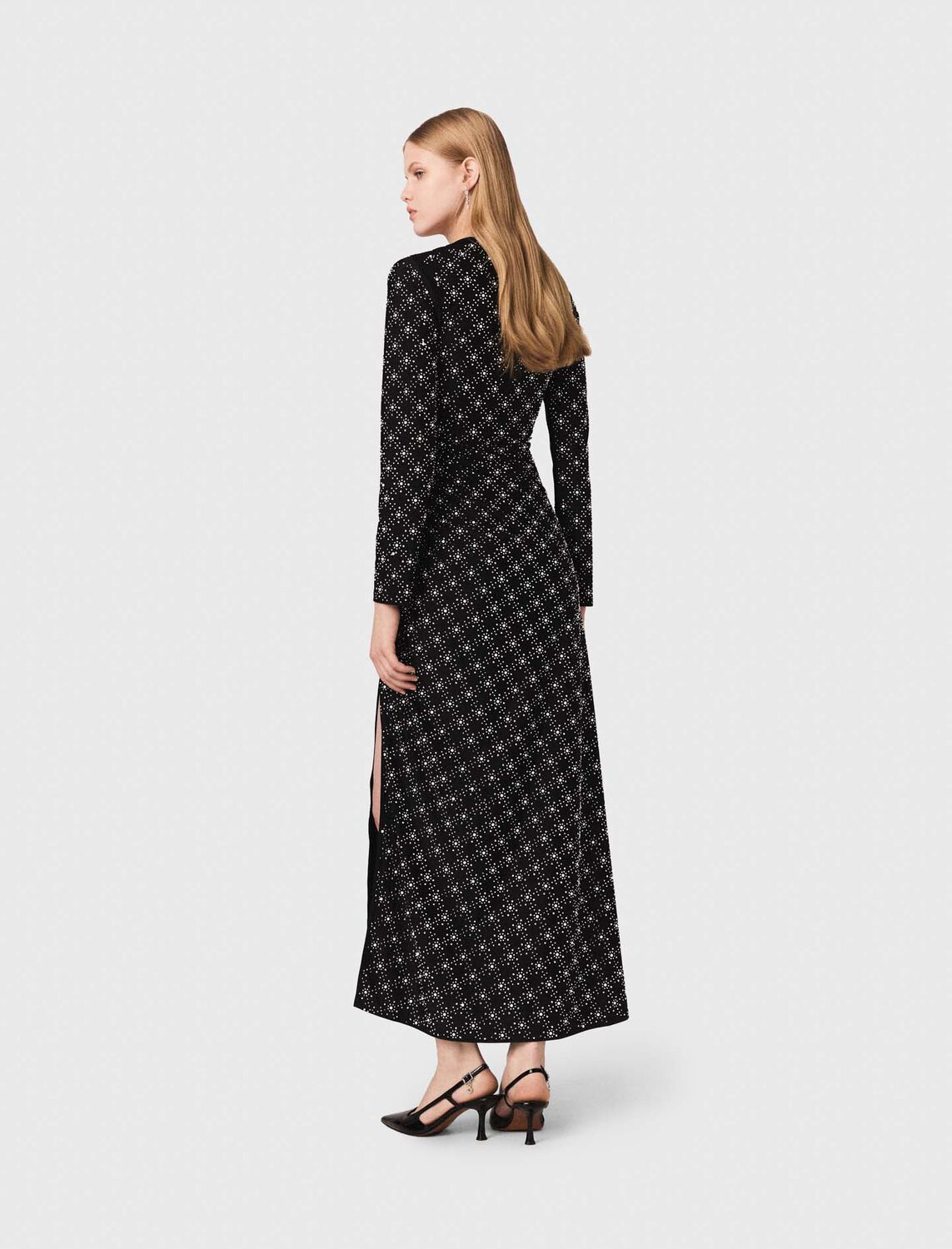 Beaded and rhinestone maxi dress - Dresses - MAJE