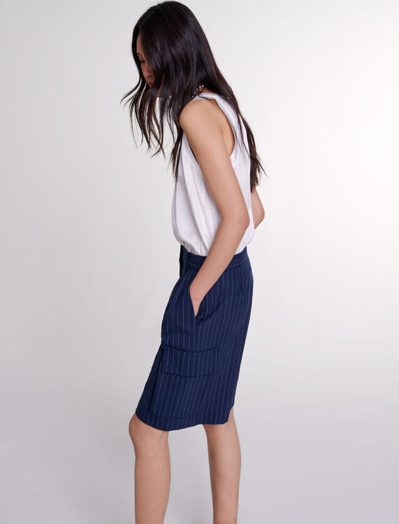 Striped Bermuda shorts - Fall-Winter Collection - MAJE