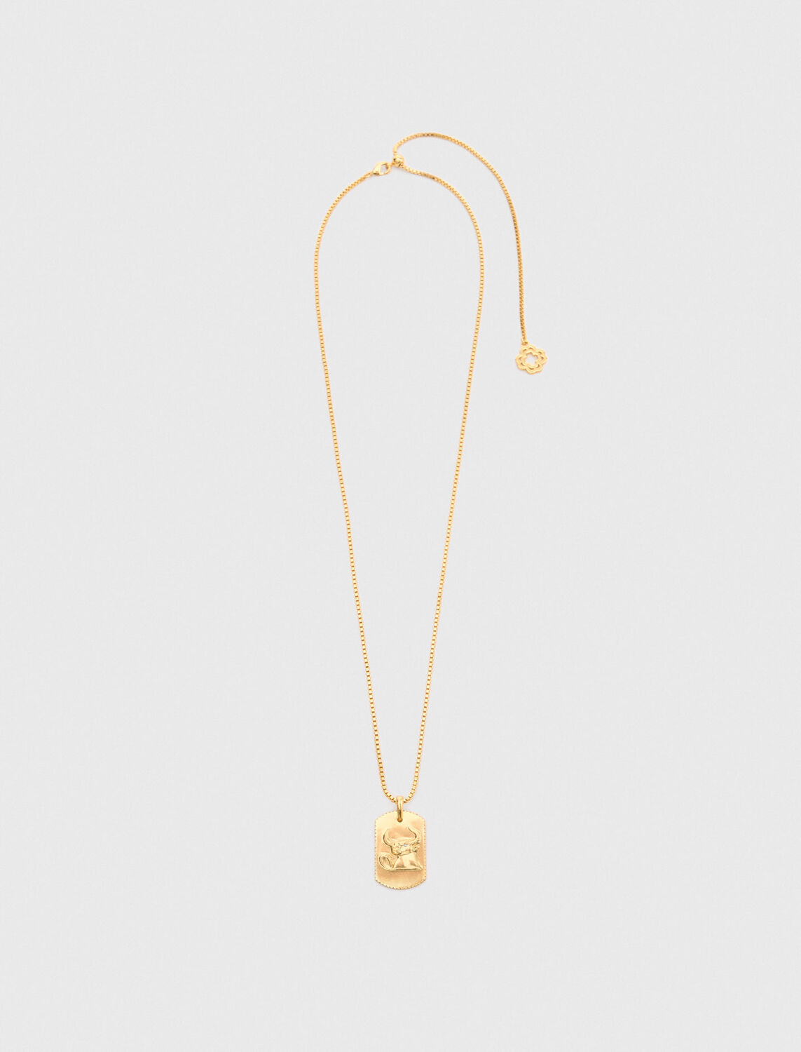 Zodiac sign plaque necklace -  - MAJE