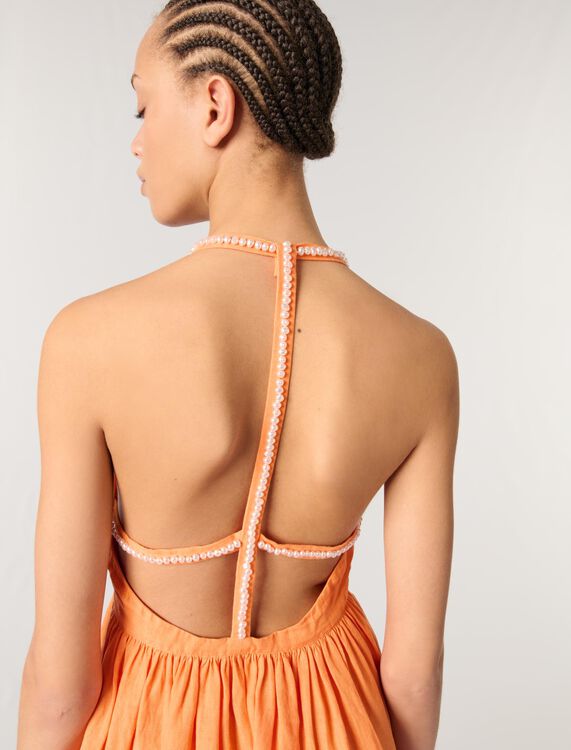 Short linen dress - Dresses - MAJE