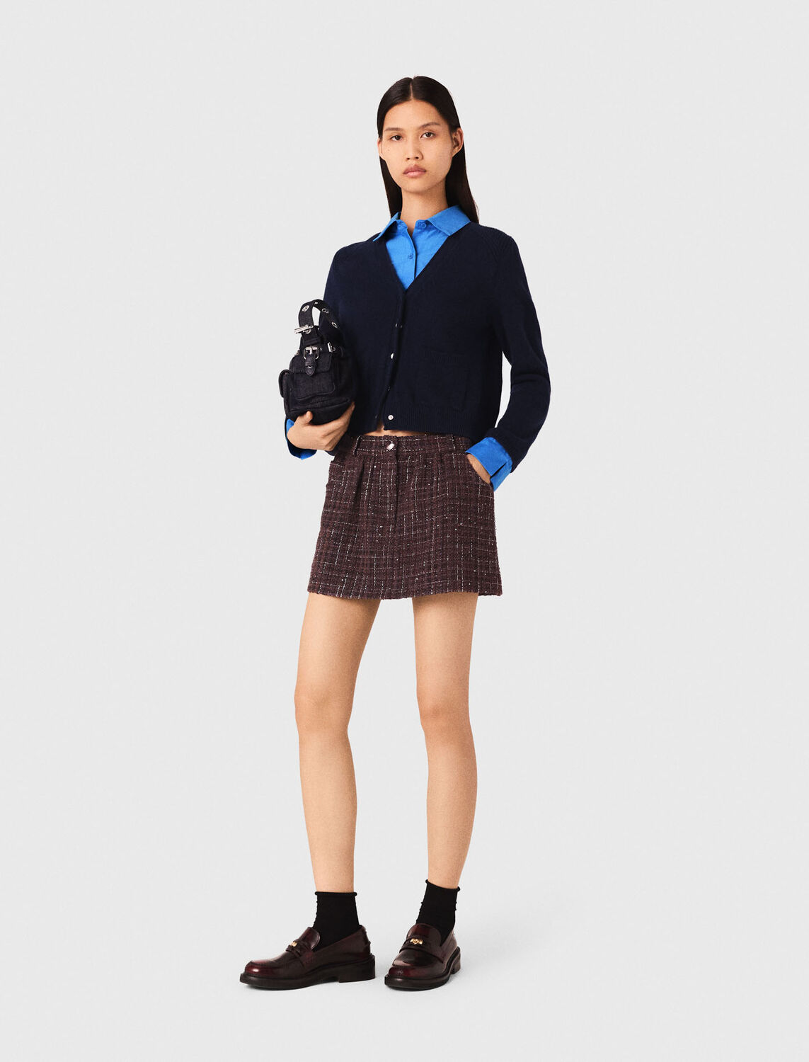 Cardigan with removable details - Sweaters & Cardigans - MAJE