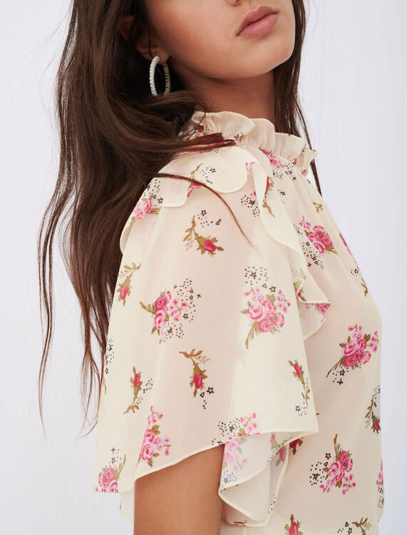 Printed muslin top - Up to 70% off - MAJE