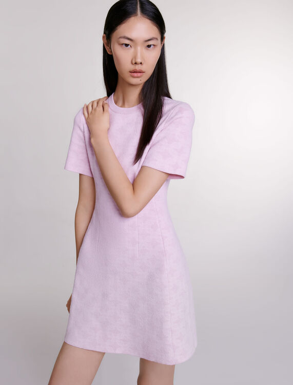 Jacquard knit short dress - Dresses - MAJE
