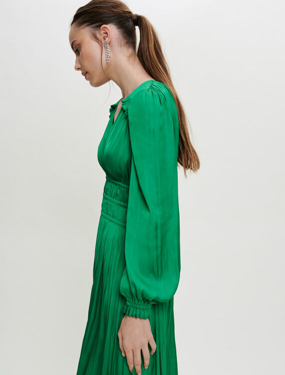 Long pleated effect dress - Party Time - MAJE