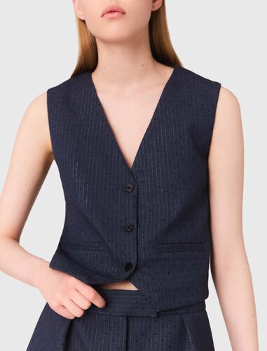 Diamanté tailored jacket : Tops color Blue