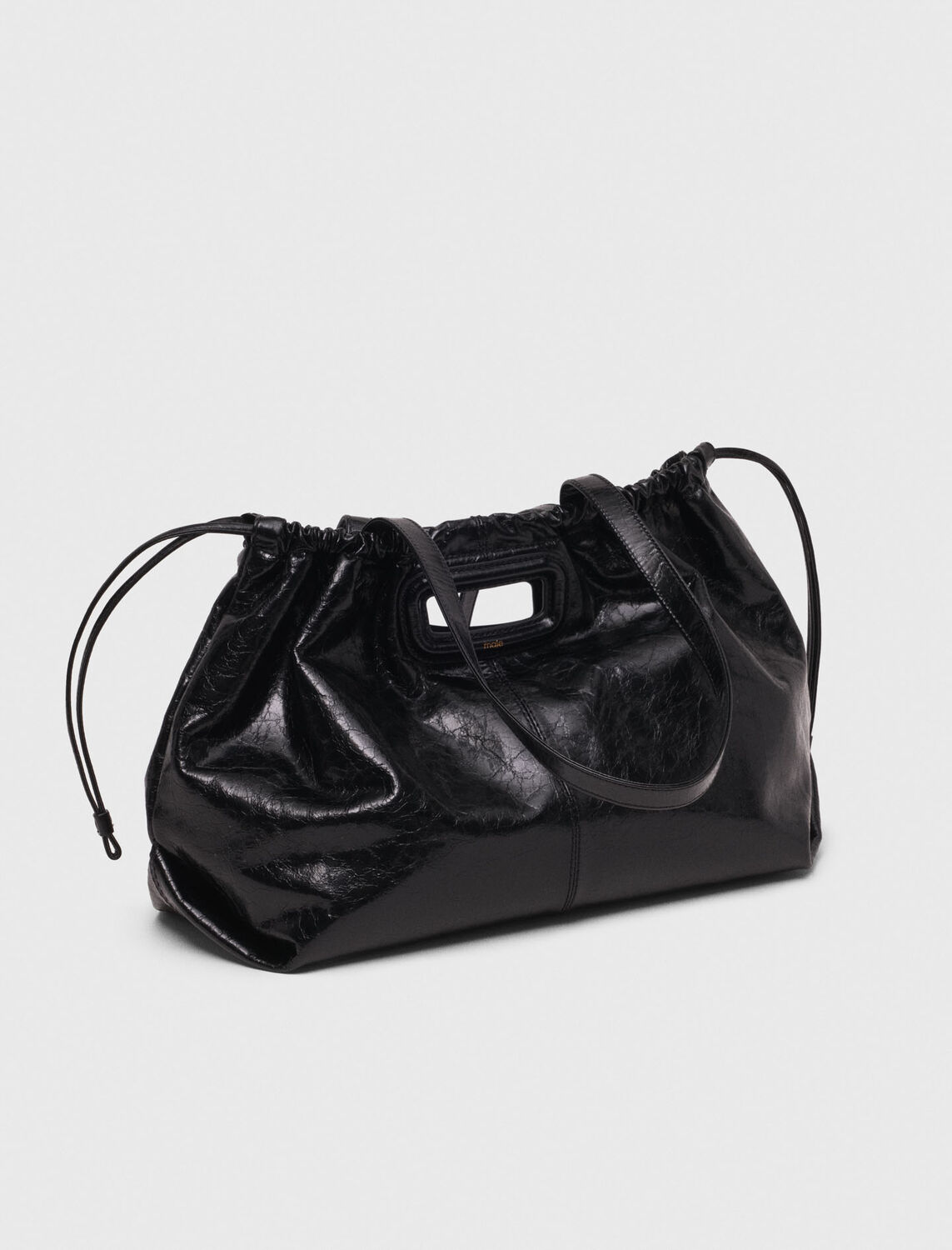 Crackled leather M Tote bag -  - MAJE