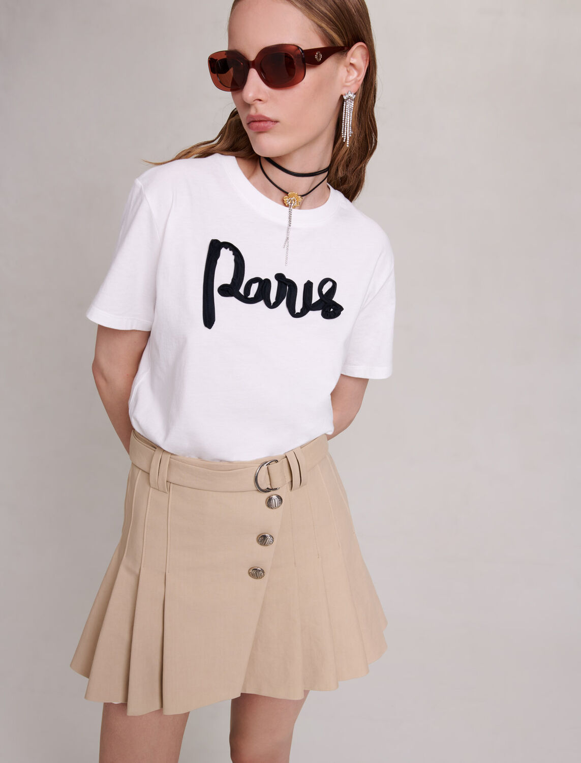 Cotton T-shirt : T-Shirts color White