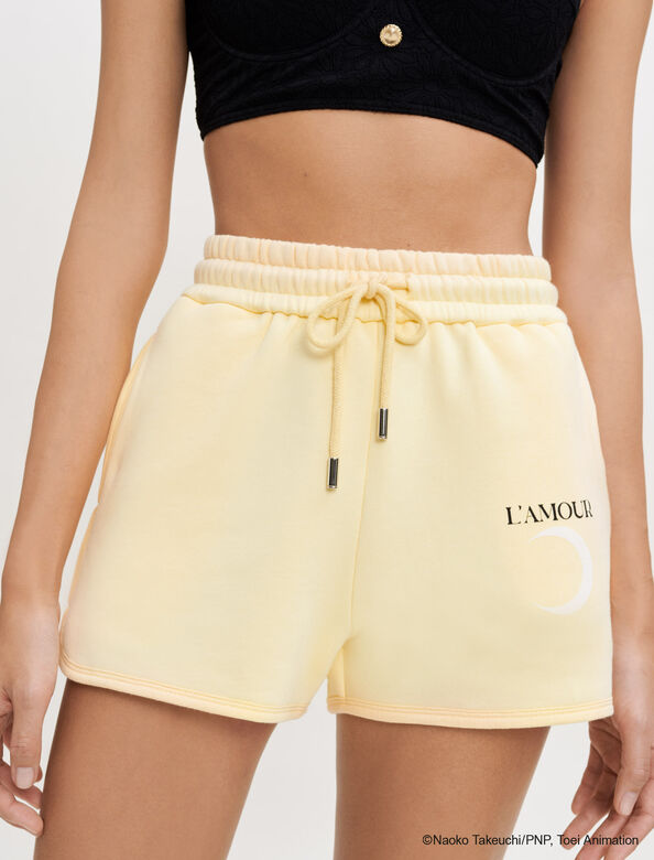 L’AMOUR fleece shorts : Skirts & Shorts color Yellow