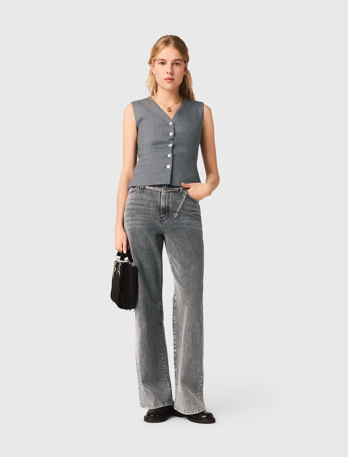 Jewel-button tailored jacket - Tops - MAJE