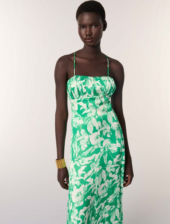 Patterned maxi dress - Dresses - MAJE