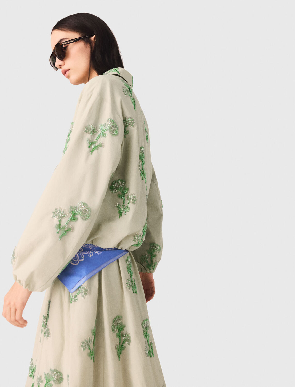 Embroidered technical bomber jacket - Blazers & Jackets - MAJE