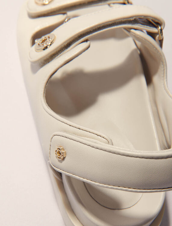 Flat leather sandals - Sling-Back & Sandals - MAJE