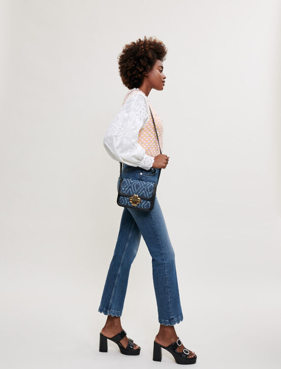 Mid-rise jeans with rickrack finishing - Trousers & Jeans - MAJE