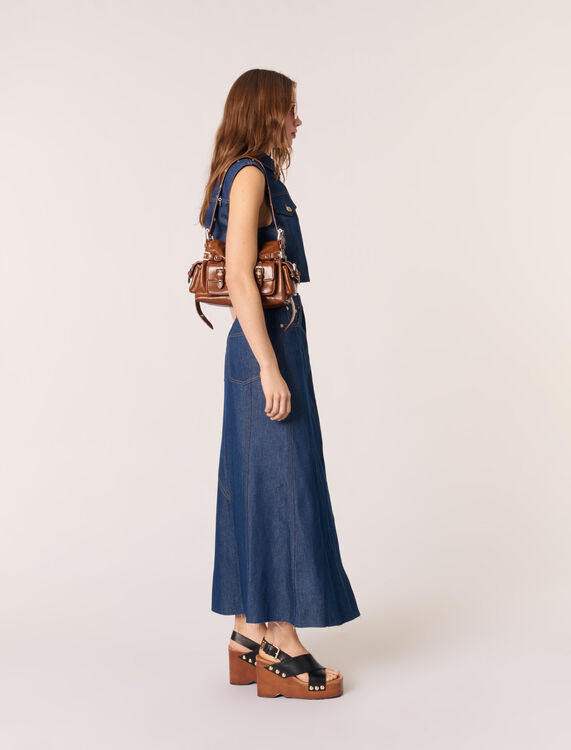 Denim cropped jacket -  - MAJE