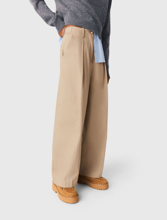 Cotton balloon trousers - Trousers & Jeans - MAJE