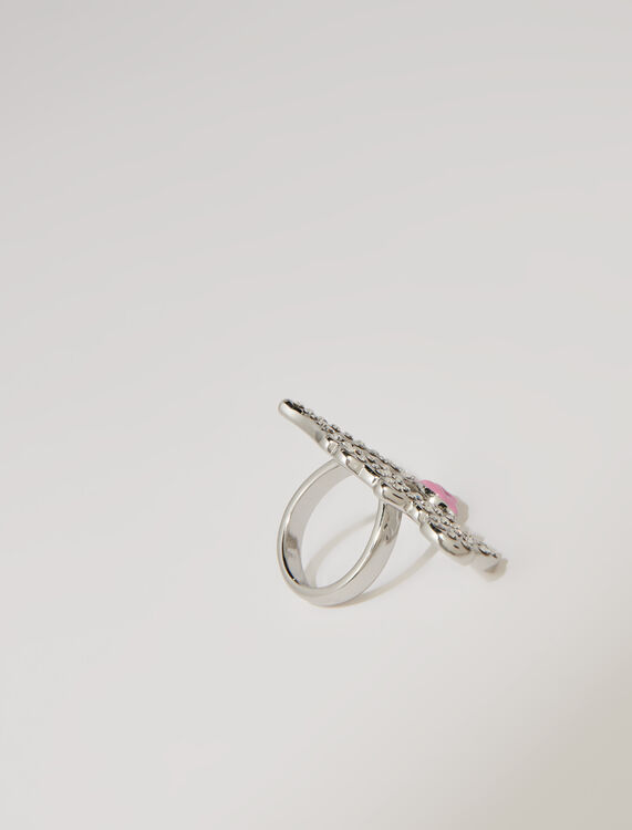 Rhinestone Love ring - Jewelry - MAJE