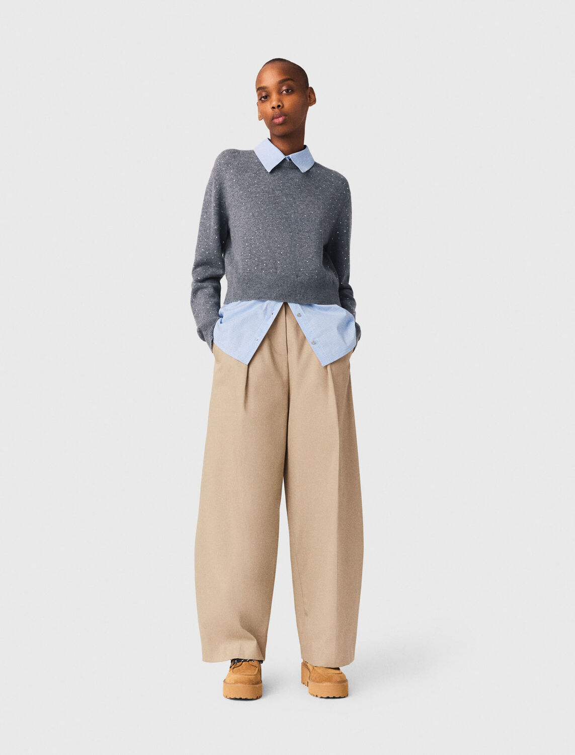 Cotton balloon trousers - Trousers & Jeans - MAJE