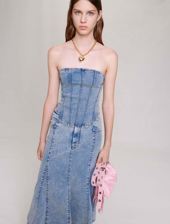 Denim bustier - Tops - MAJE