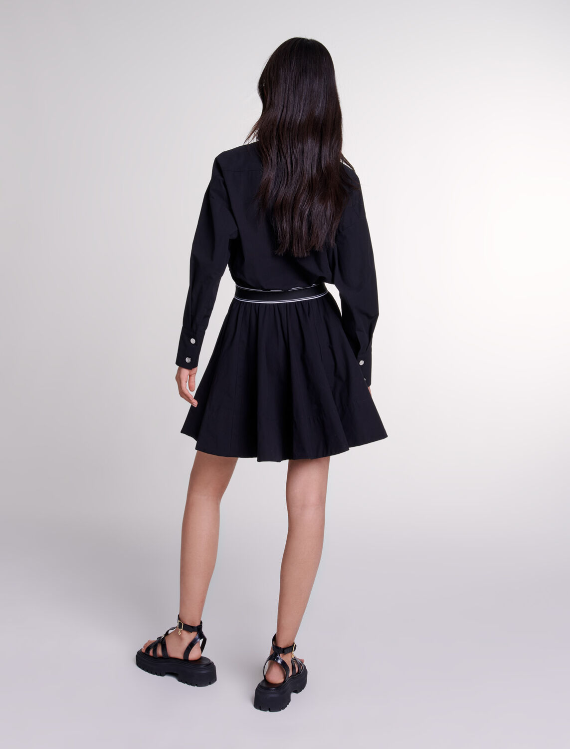 Short elasticated shirt dress - Fall-Winter Collection - MAJE