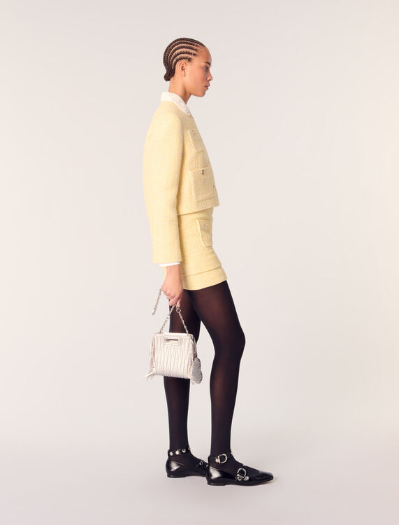 Short tweed and lurex jacket - Blazers & Jackets - MAJE