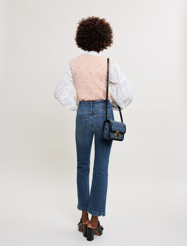 Mid-rise jeans with rickrack finishing : 40% Off color Blue