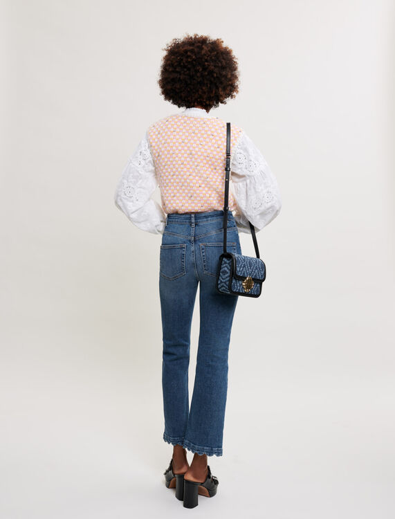 Mid-rise jeans with rickrack finishing - Trousers & Jeans - MAJE