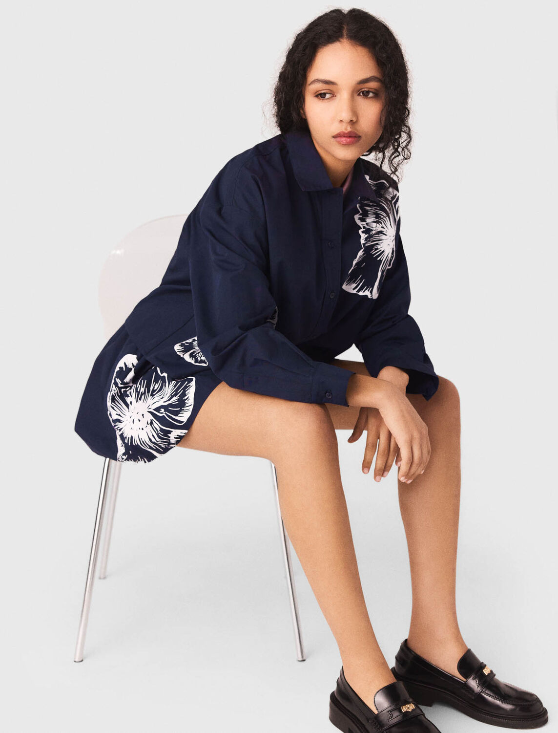 maje : Shirts 顏色 深蓝色/NAVY