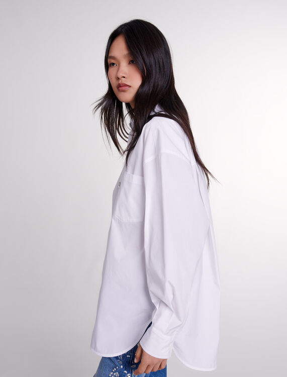 Oversized poplin shirt - Fall-Winter Collection - MAJE