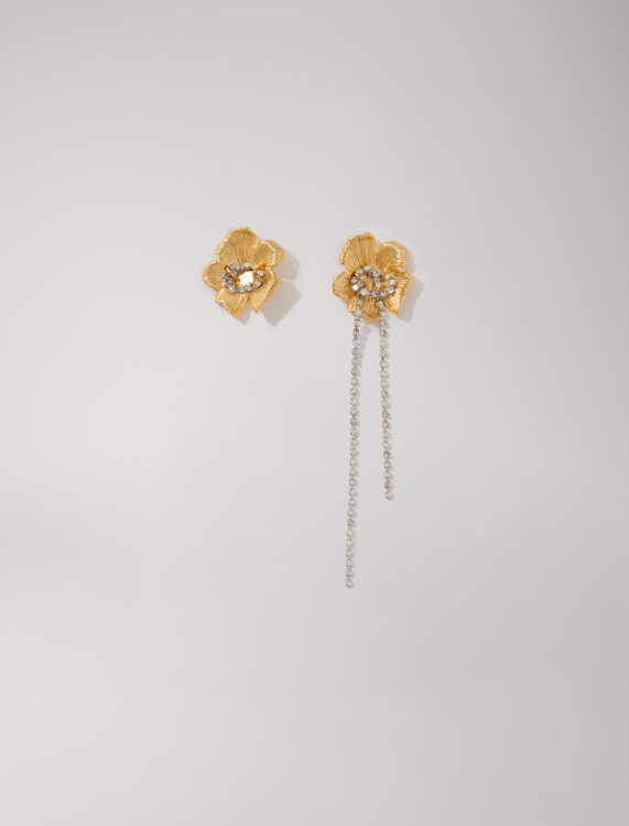 Flower earrings : Jewelry color Gold