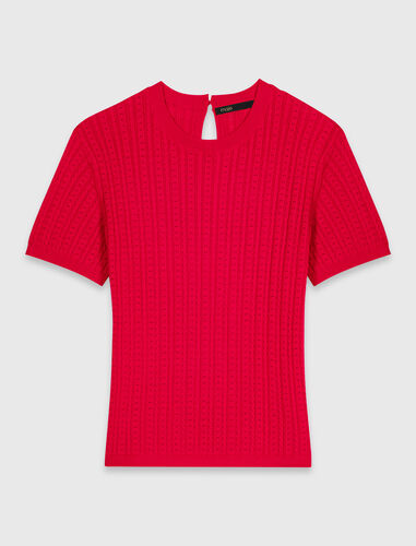Round-neck jumper : Sweaters & Cardigans color Red