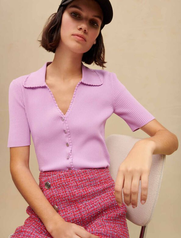 Buttoned knit top : Cardigans & Sweaters color 