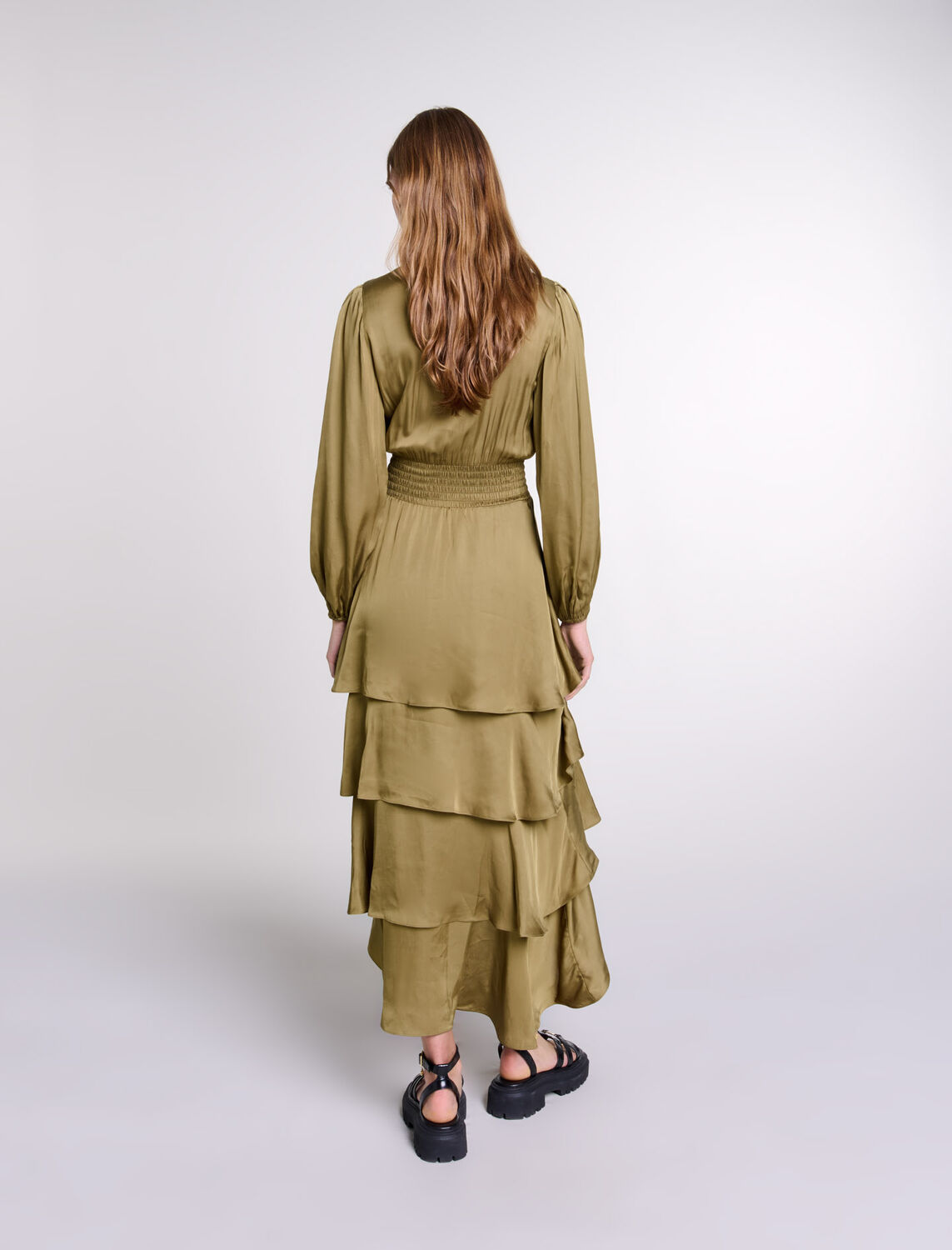 Tiered maxi dress - Fall-Winter Collection - MAJE