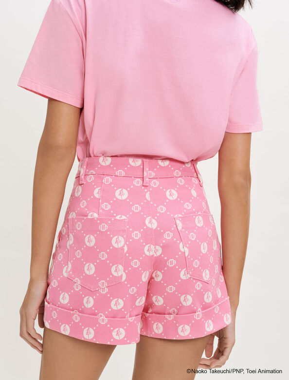 Sailor Moon monogrammed denim shorts : Skirts & Shorts color Pink