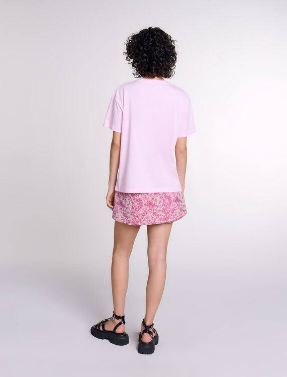Paris rhinestone T-shirt - Fall-Winter Collection - MAJE