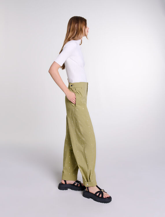 Cotton and silk ribbed top - Sweaters & Cardigans - MAJE