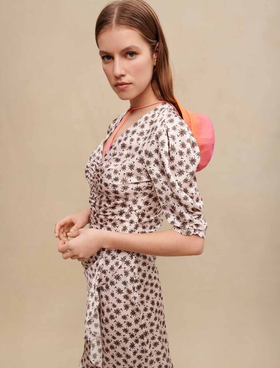 Palm-tree print dress - Dresses - MAJE
