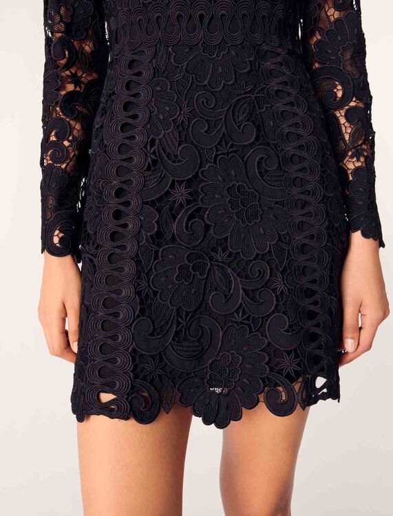 Short guipure dress - Dresses - MAJE