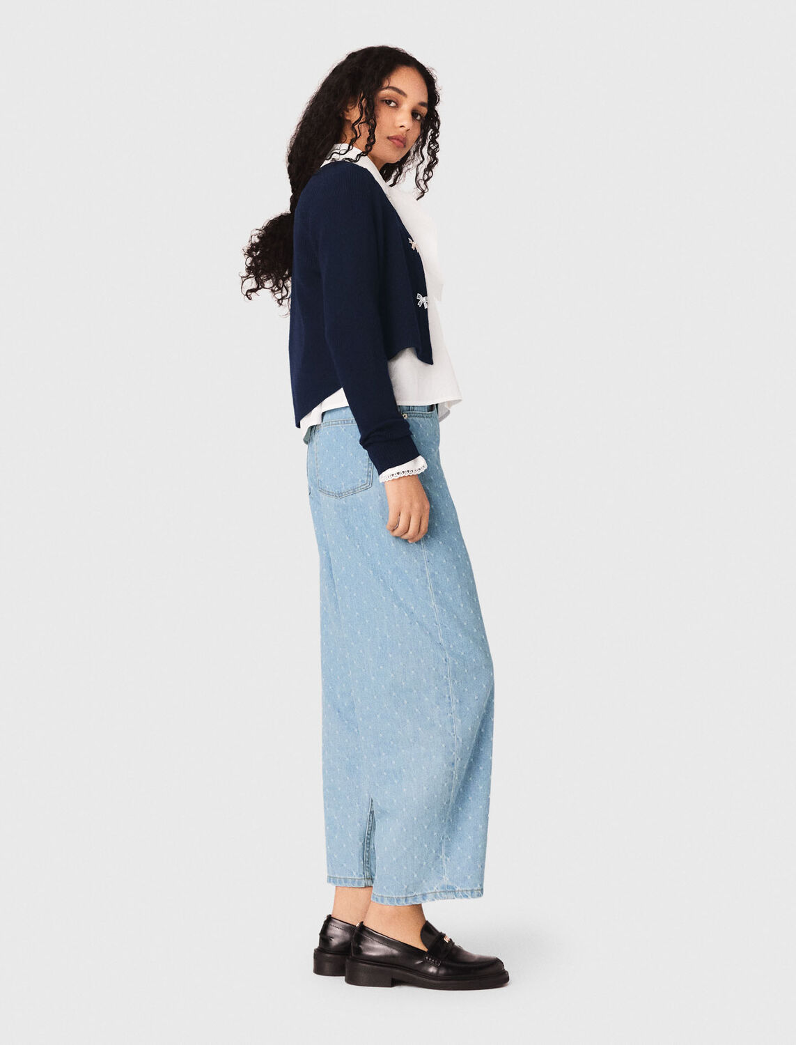 Bow jewellery button cardigan - Sweaters & Cardigans - MAJE