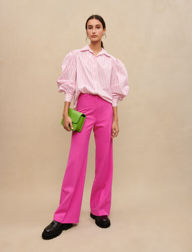Voluminous striped shirt : Shirts color Pink