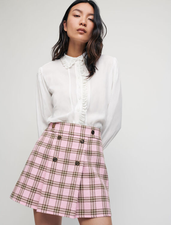 Checked pleated skirt - Skirts & Shorts - MAJE