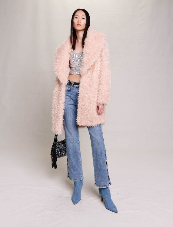 Faux fur coat - Coats - MAJE